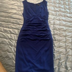 BCBG MaxAzria V neck dress with ruching